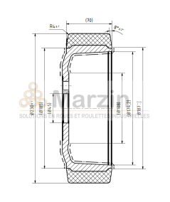 ROUE TRACTOTHAN® 230/070/172/45H8-5T