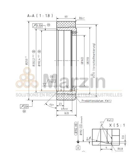 ROUE TRACTOTHAN® 250/060/213/162-8T