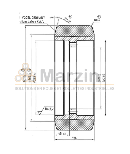 ROUE TRACTOTHAN® 318/120/250/188-12T