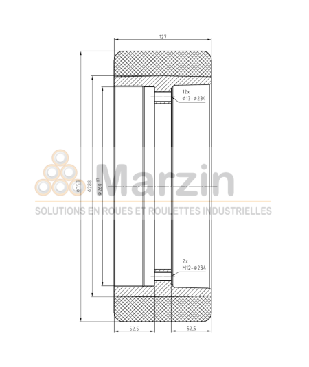 ROUE TRACTOTHAN® 353/127/288/216